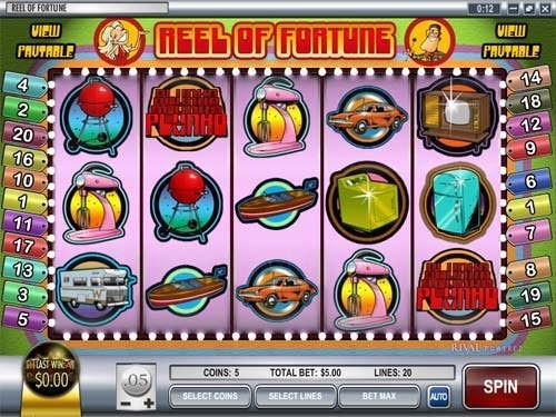 Reel of Fortune slot gameplay paytable