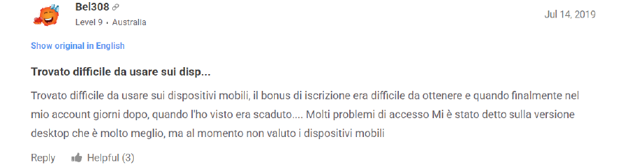 Bel308 commento