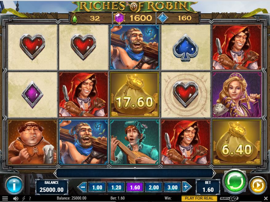 Riches of Robin Online Slot Machine Winning Combination