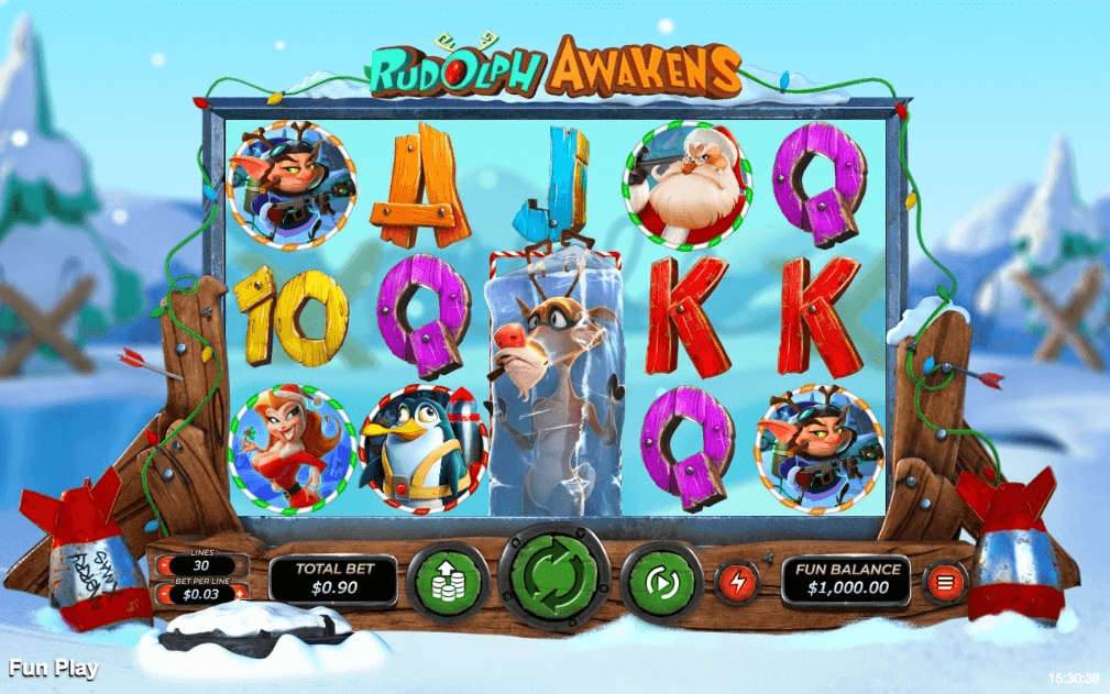 Rudolph Awakens Slot Reels