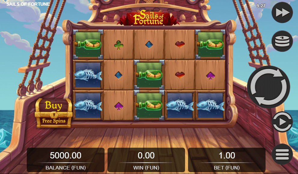 Sails of Fortune online slot game reels
