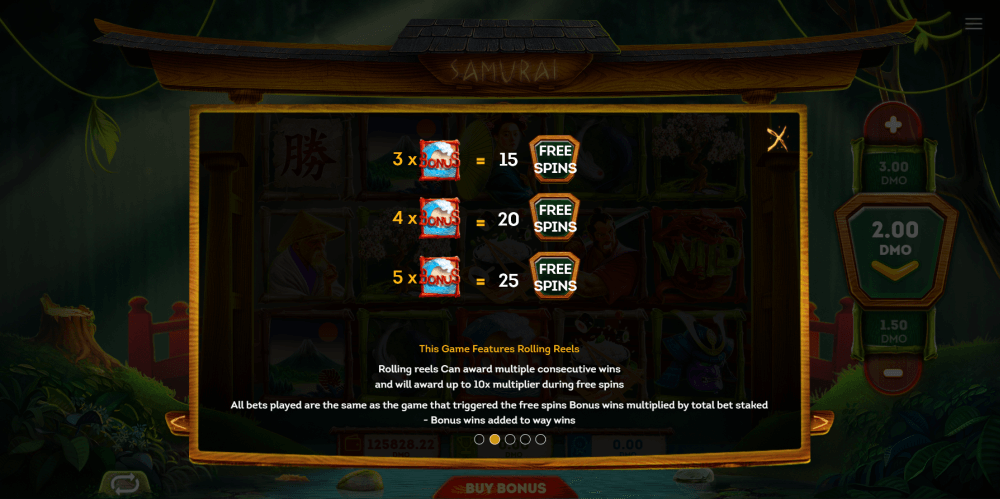 Samurai Slot bonus feature