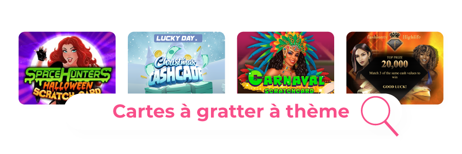 image de cartes à gratter thématiques