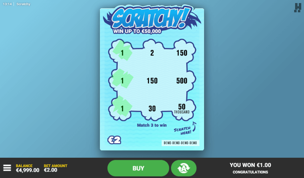 Scratchy online slot game play