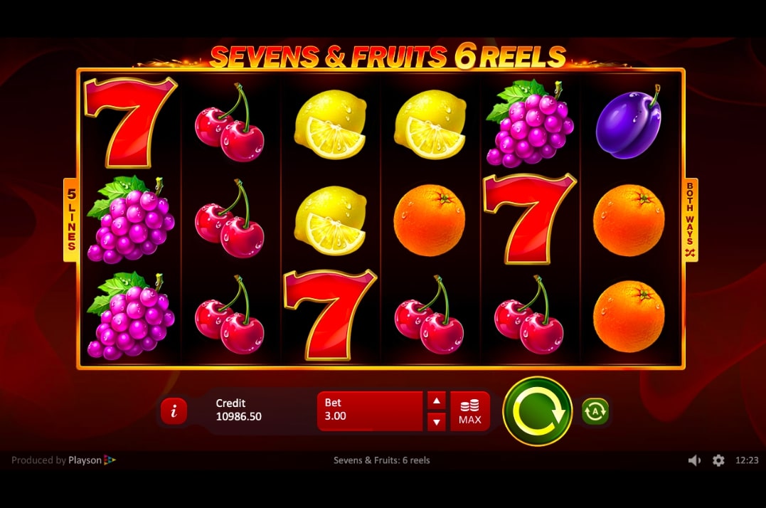 Sevens Fruits 6 Reels slot