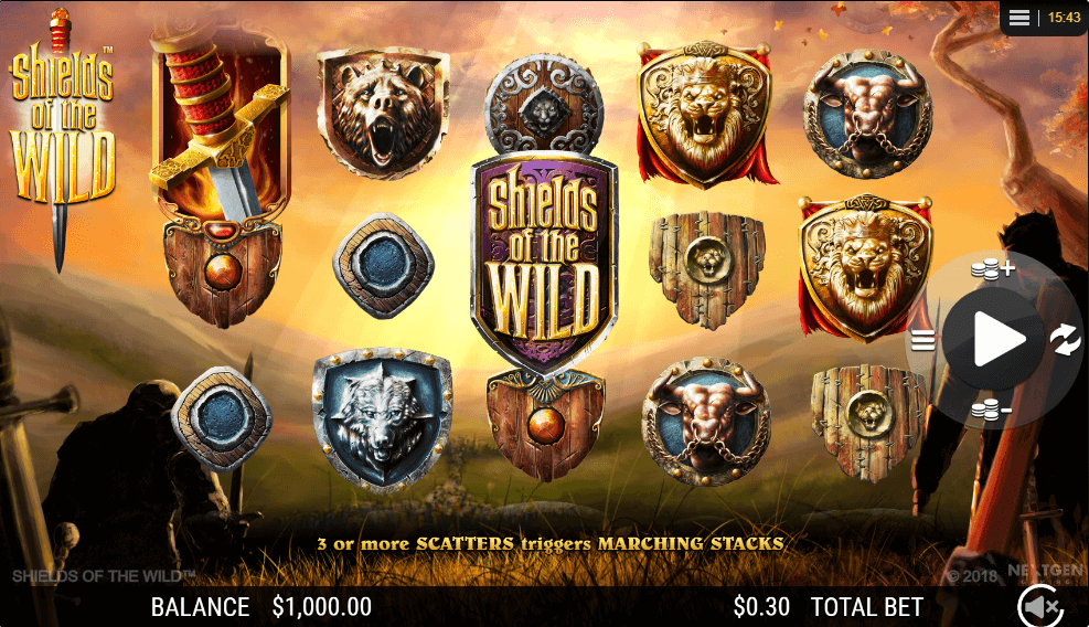 Shields of the Wild Online Slots Game Reels