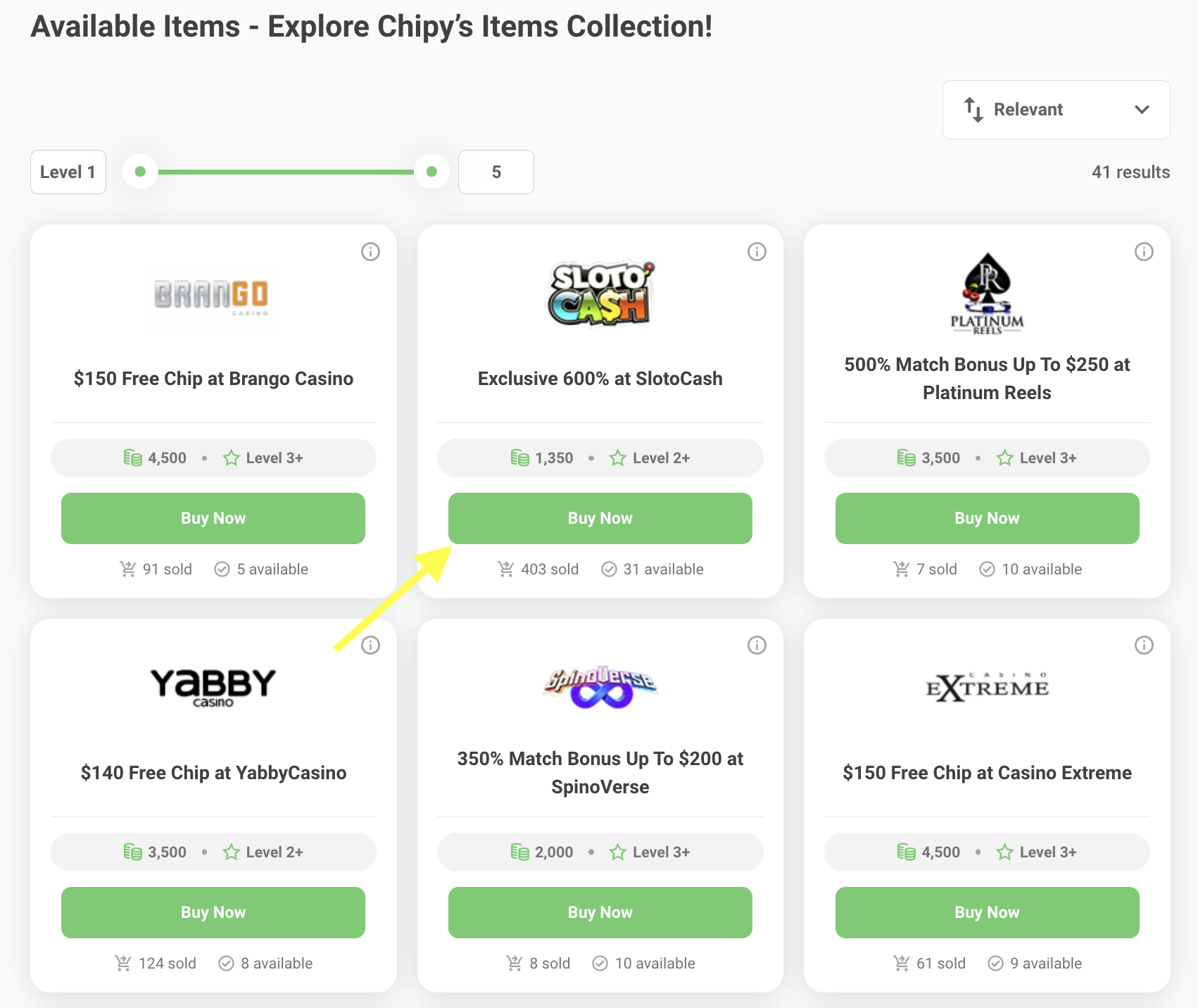 Shop Bonuses - Buy Now