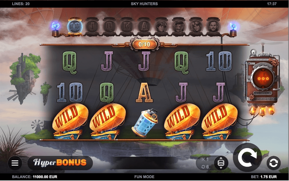 Sky Hunters Online Slot Reels