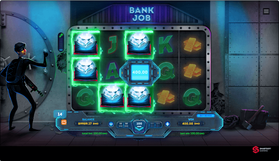 SmartSoft Gaming Bank Job online slot game big win