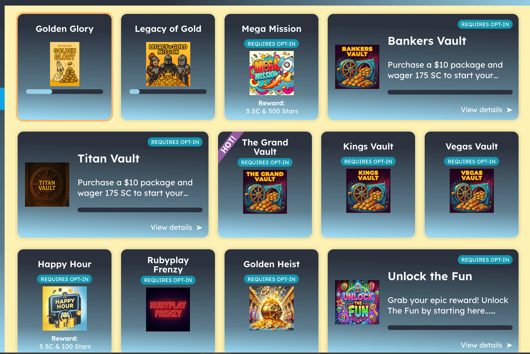 Spinfinite All Missions