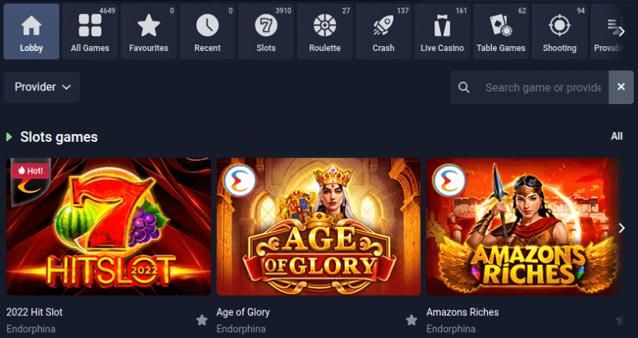 sportbet casino game library