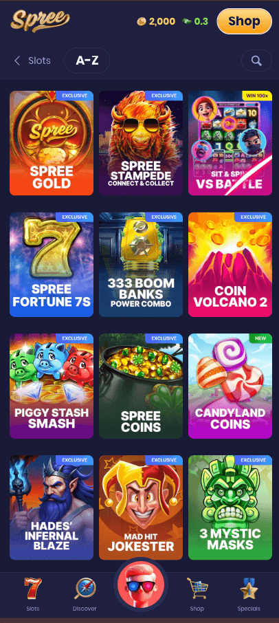 Spree Game Collection A Z