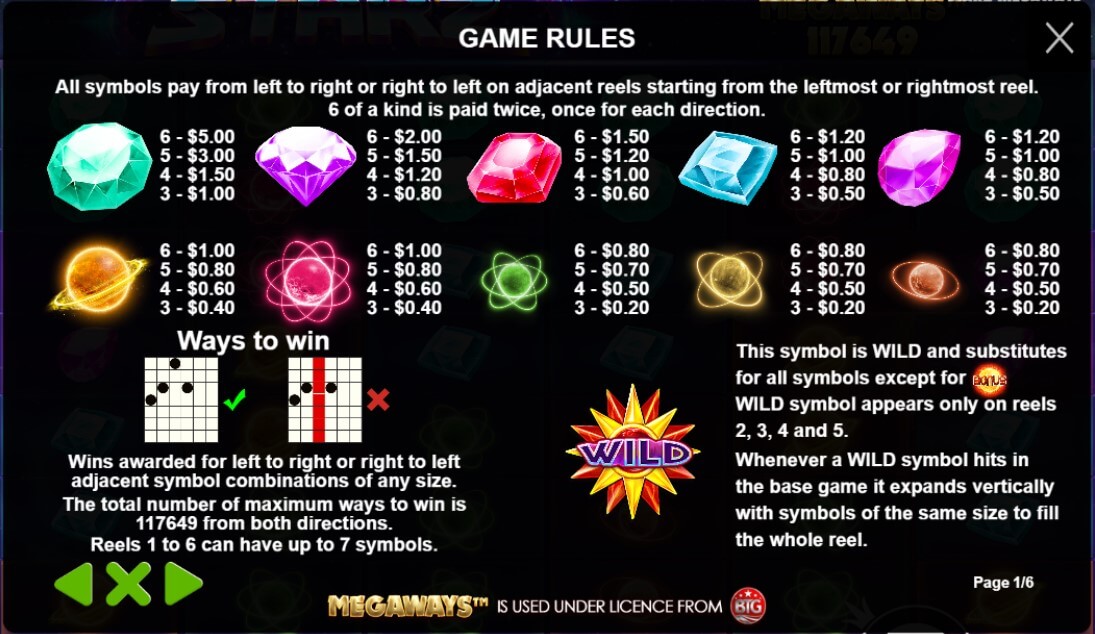 Starz Megaways Online Slot Game Rules