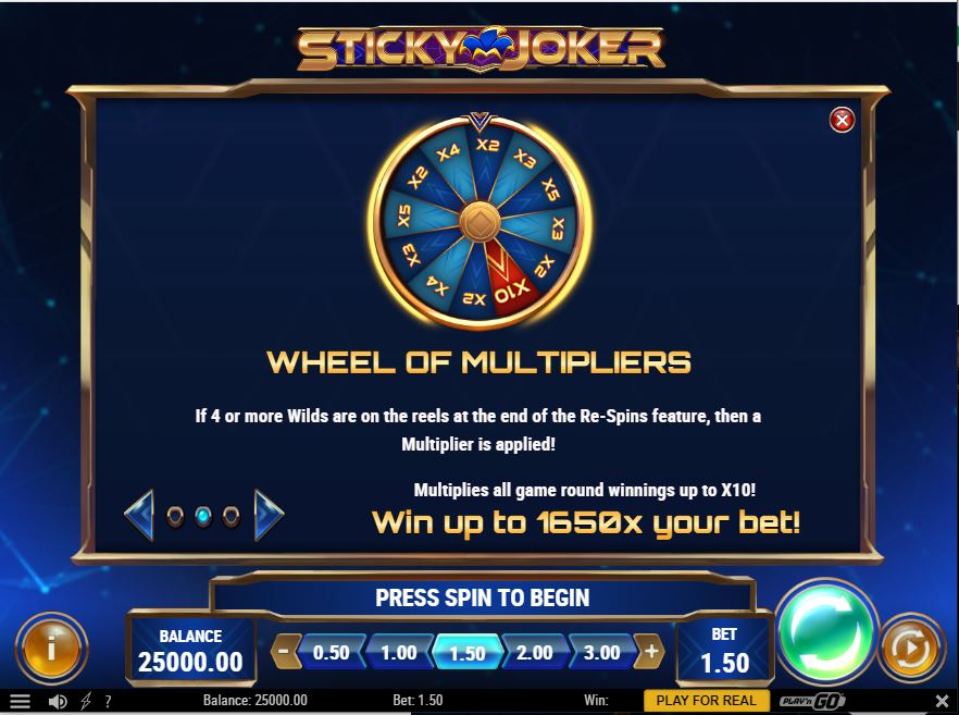 Sticky Joker Online Slot Machine Wheel of fortune feature