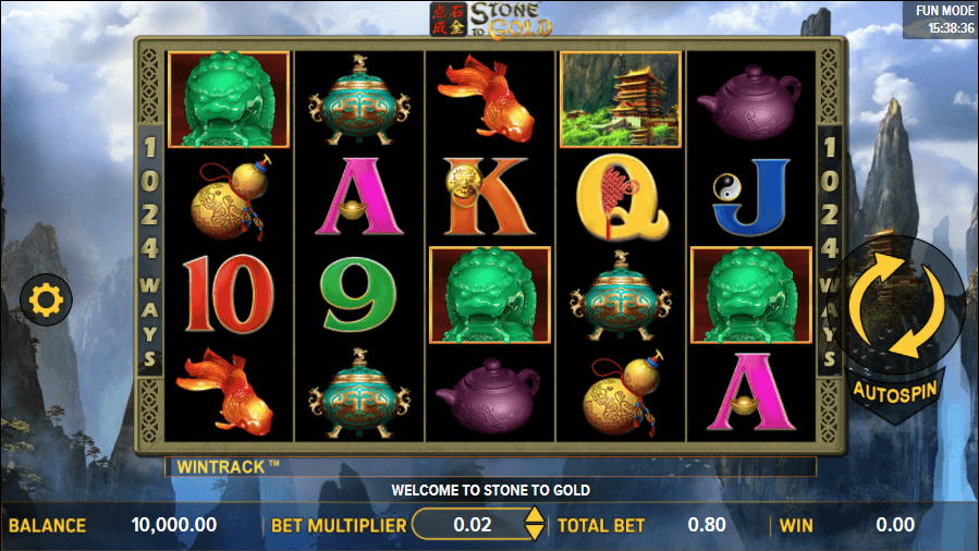 Stone to Gold online slot game reels