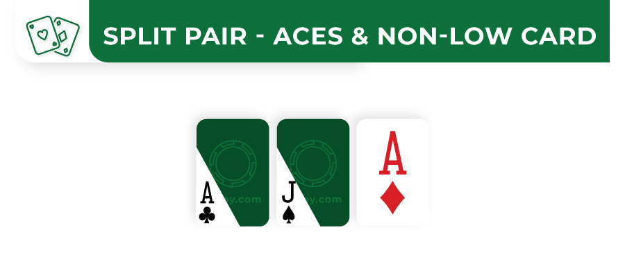 split pair of aces stud 8