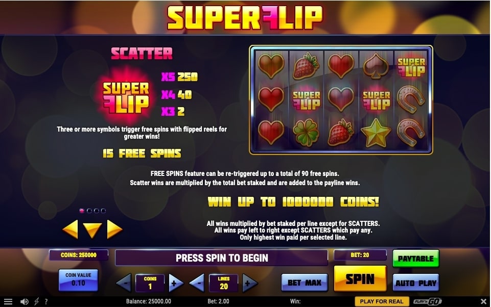 Super Flip slot bonus