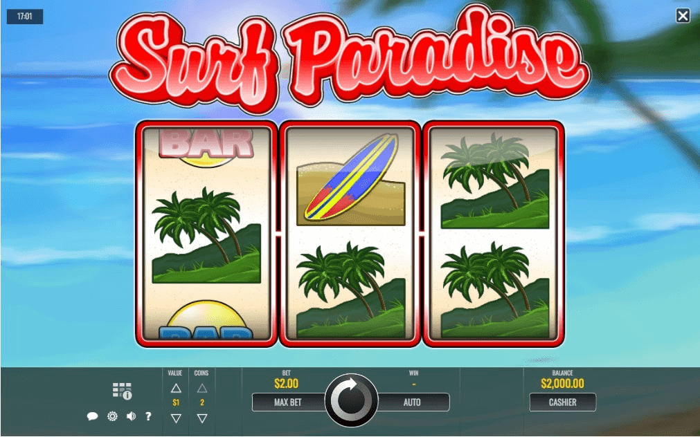 Surf Paradise Rival Slot Game Reels