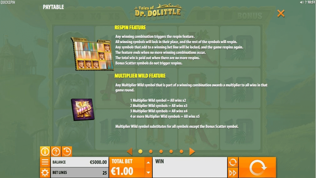 The Tales of Dr Dolittle Online Slot Special Features Explained
