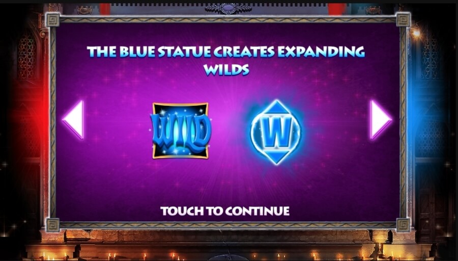 Temple of Light blue wild multiplier symbol