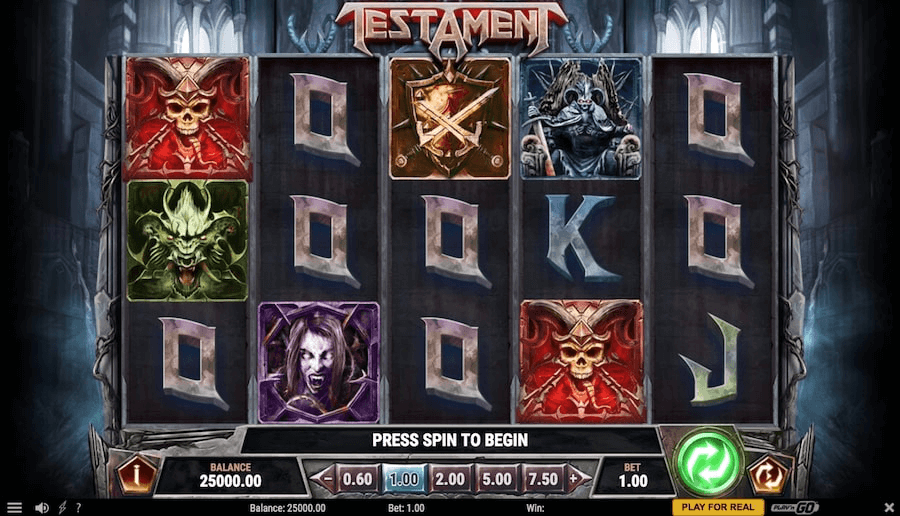 Testament Online Slot Reels