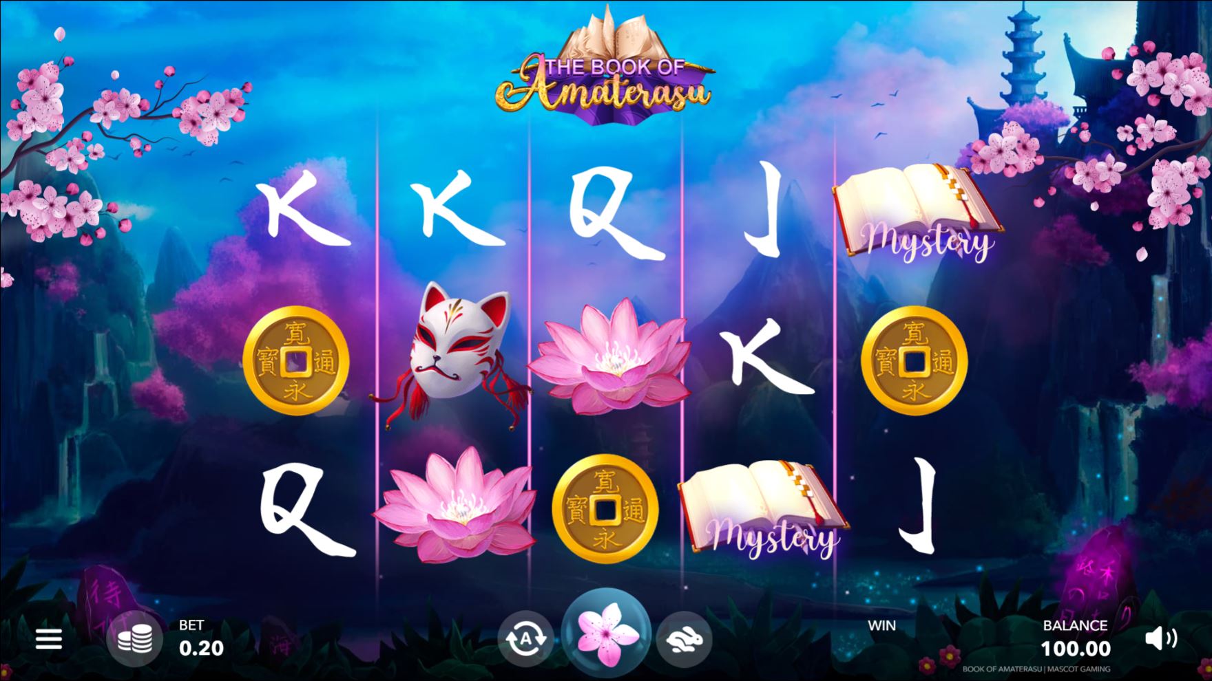 The Book of Amaterasu online slot game reels