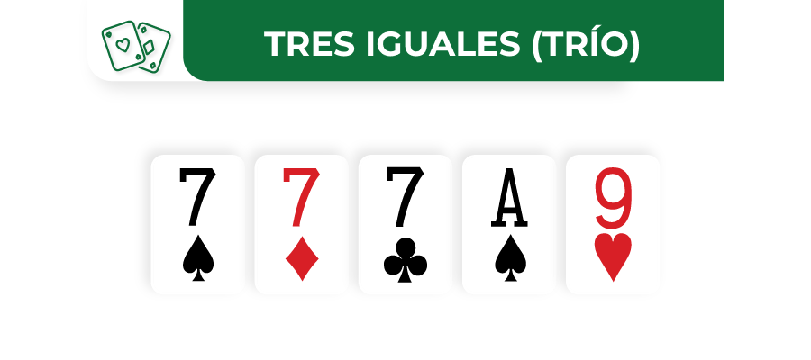 Imagen de trio en poker