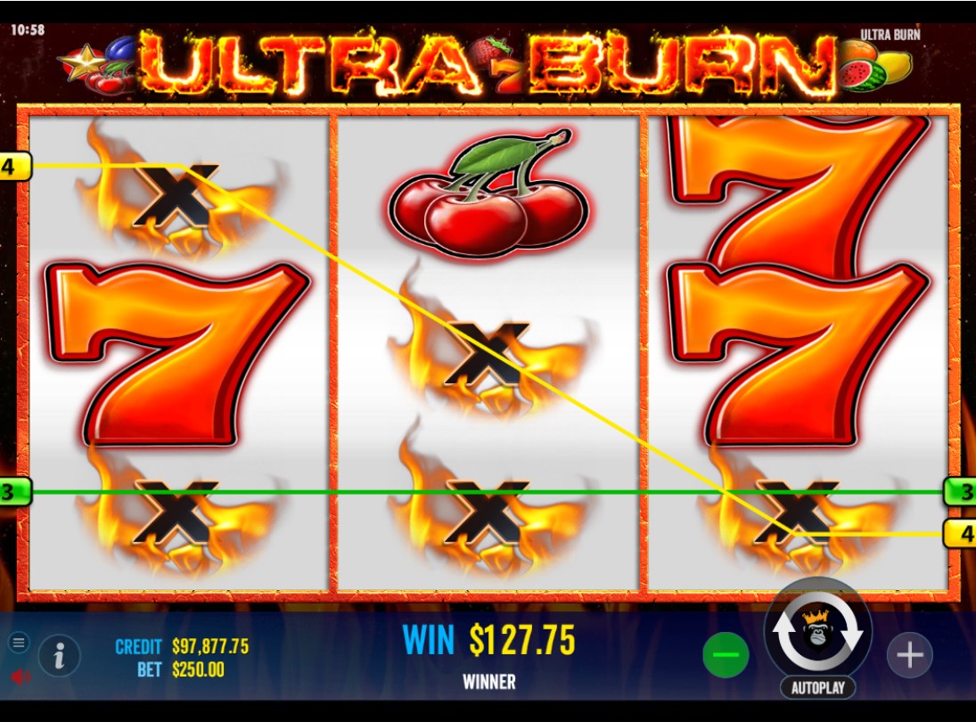 Ultra Burn Online Slot Winning Combination