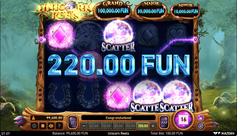 Unicorn Reels scatter win