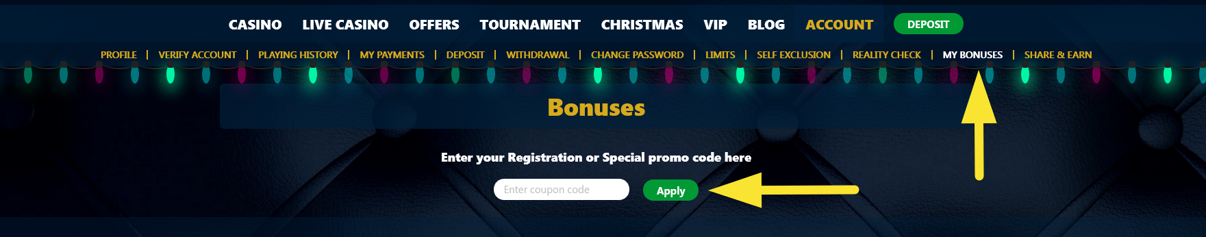Vip Casino Bonus Code