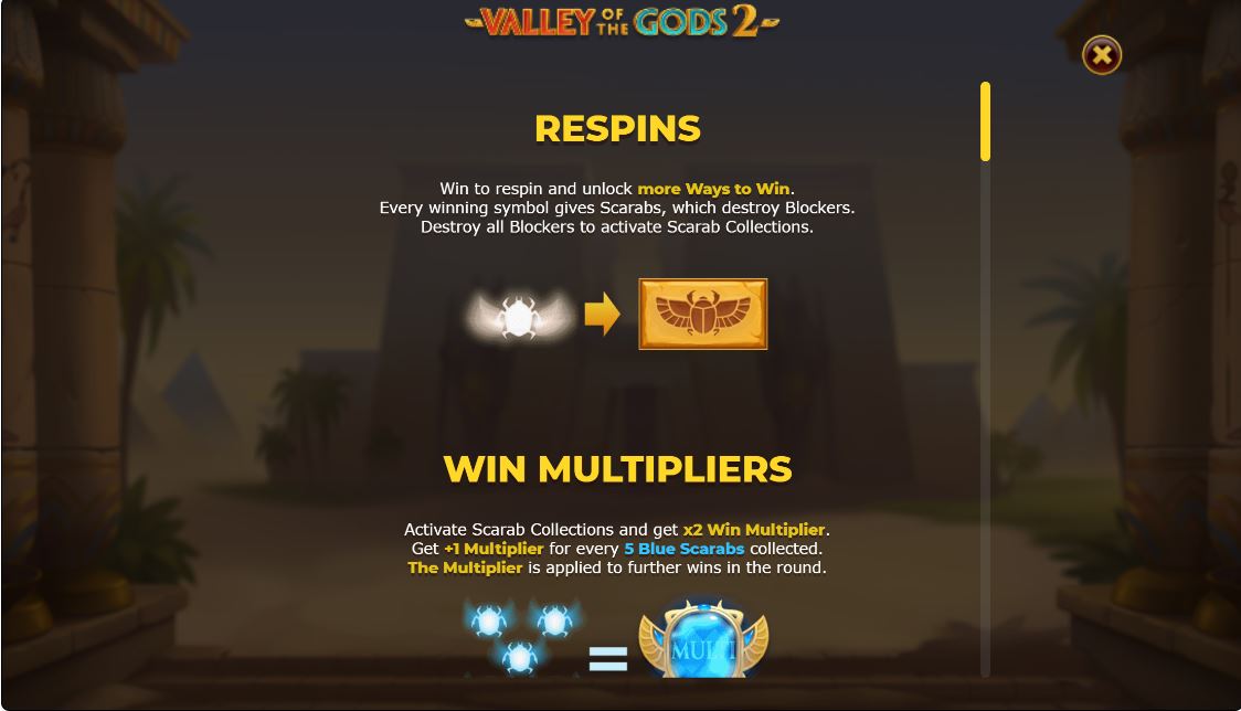 YGGDRASIL_GAMING_VALLEY_OF_THE_GODS_SLOT_BONUS_FEATURES