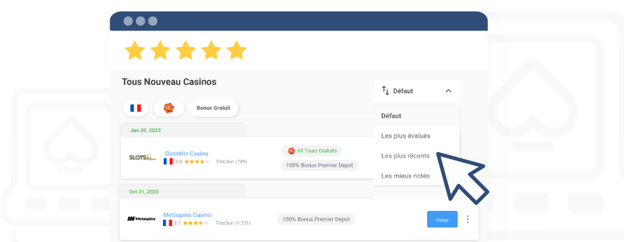 tous les nouveaux casinos de video poker