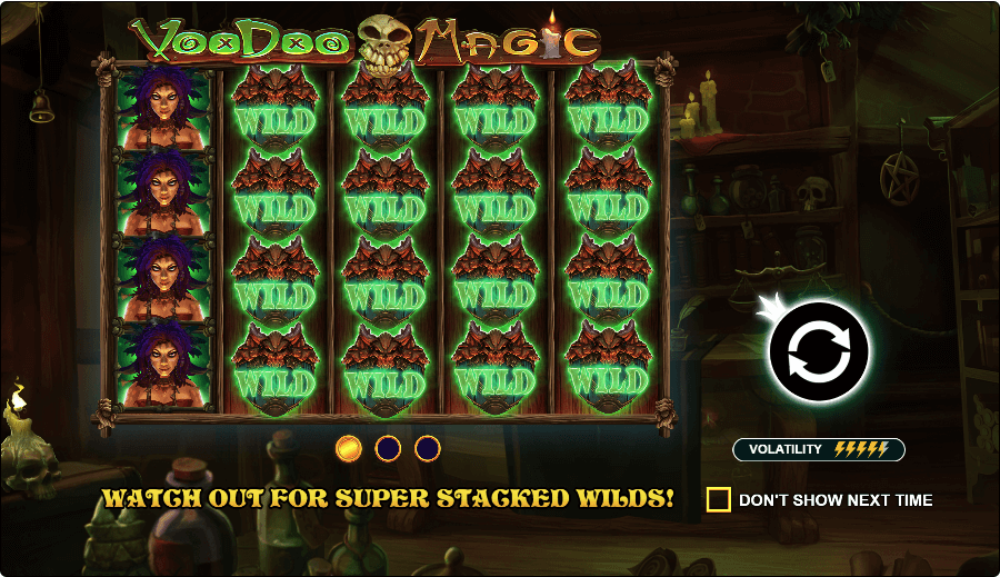 Voodoo Magic slot welcome screen