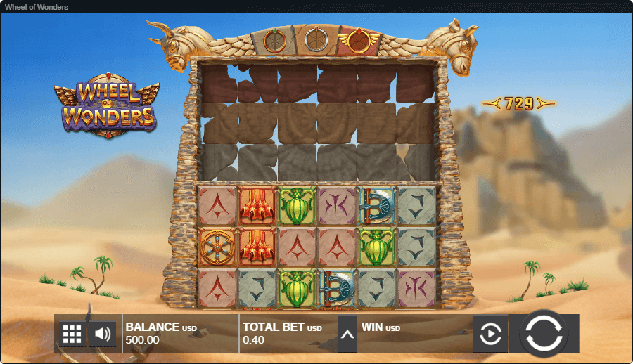 Wheel of Wonders online slot game reels