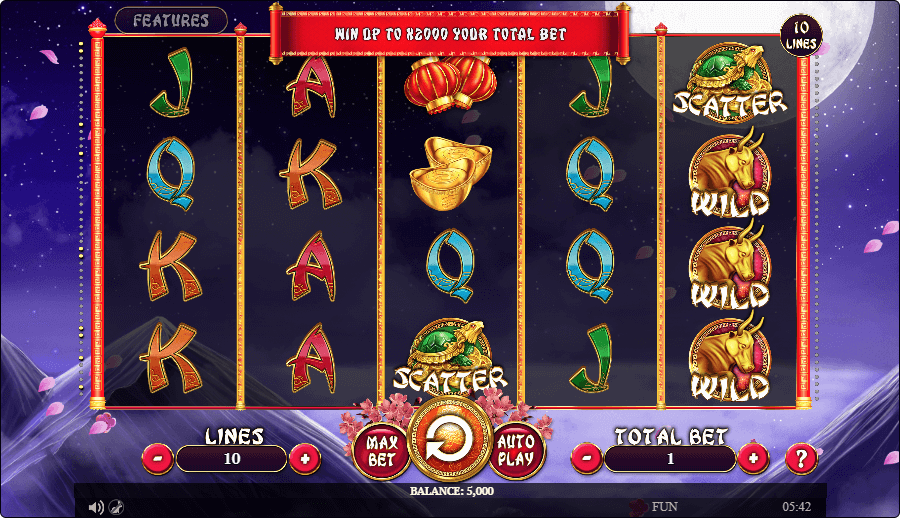 Wild Ox gameplay interface