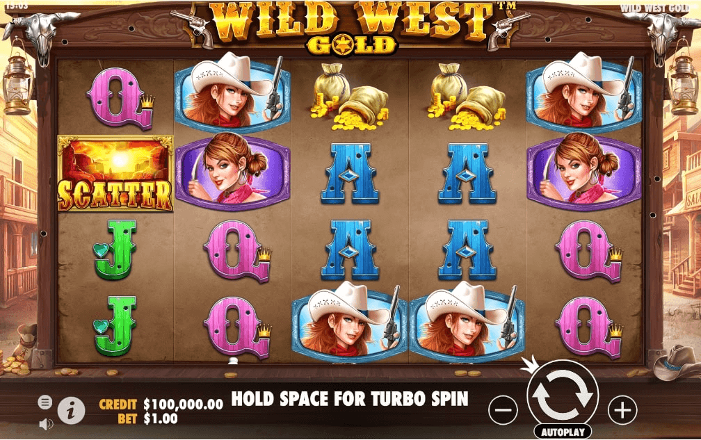 Wild west gold online slot machine reels