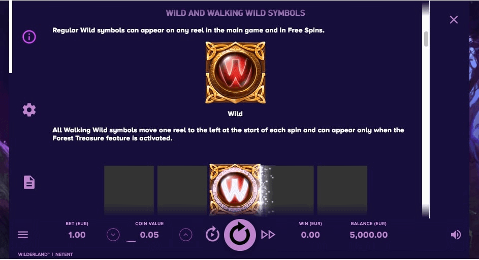 The Wilderland NetEnt Slot Special Features