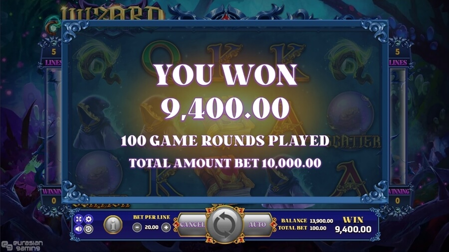 Wizard Online Slots Game Big Win
