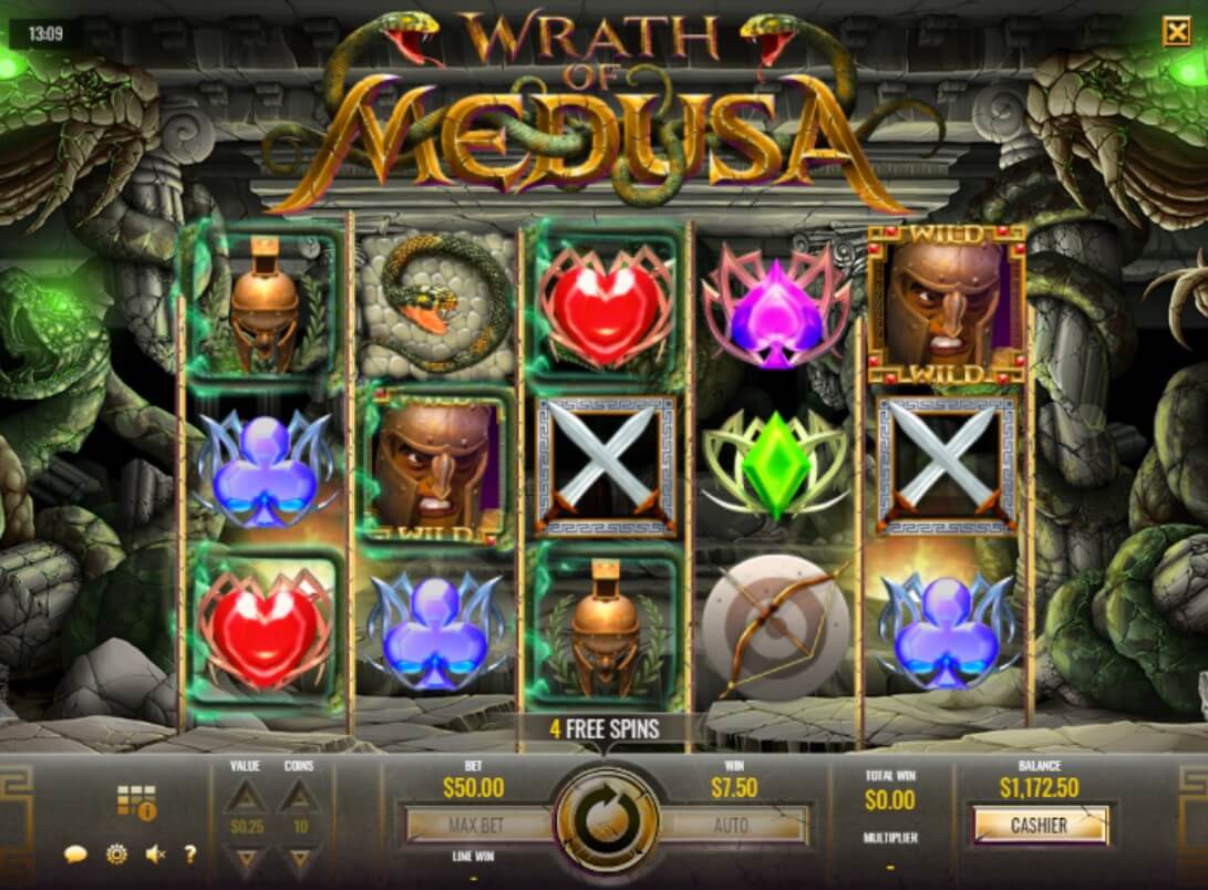 Wrath of Medusa Online Slot Reels