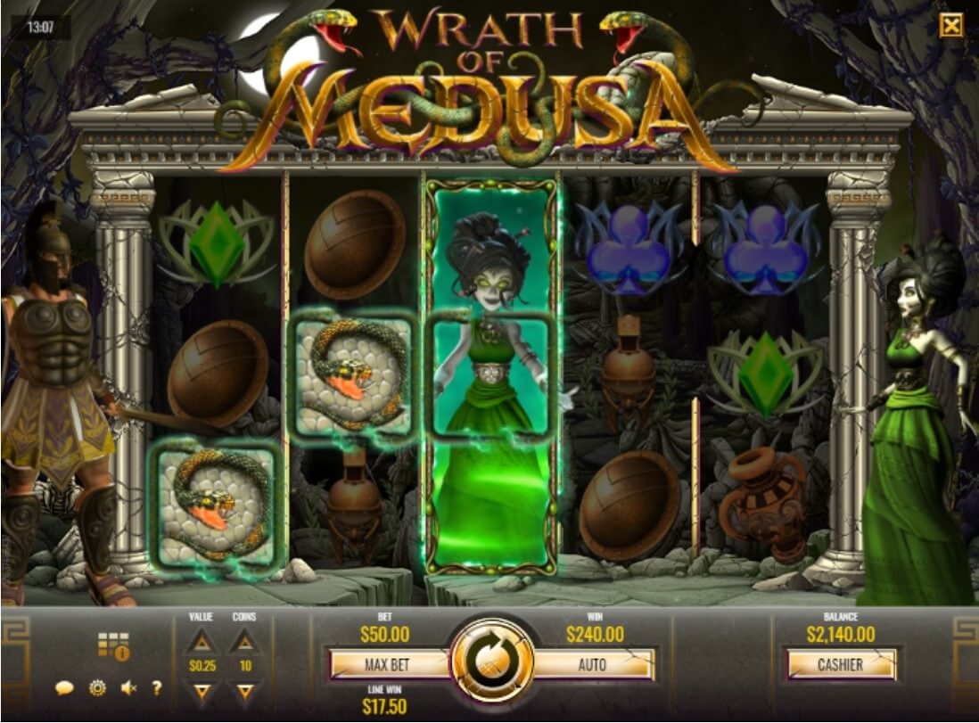 Wrath of Medusa Online Slot Winning Lines