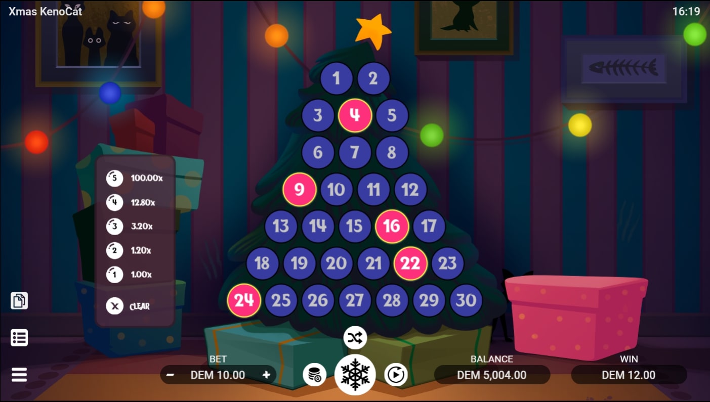 How to Play Xmas KenoCat