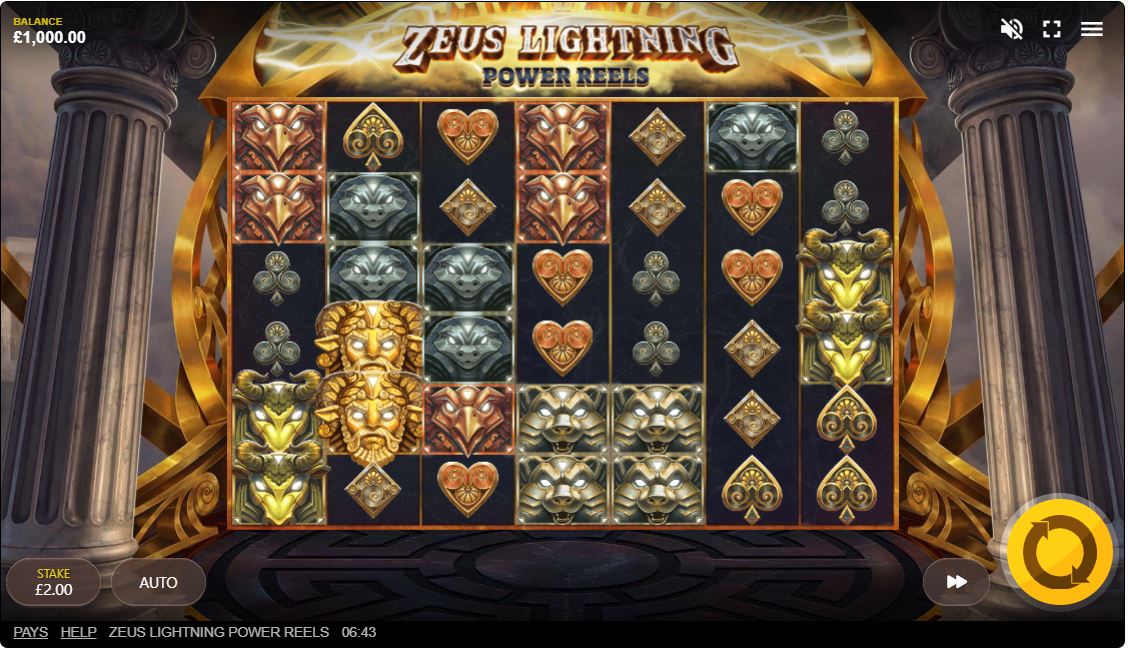 Red Tiger Gaming Zeus Lightning Power Reels Online Slot Reels