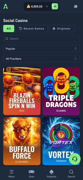 acebet casino game library