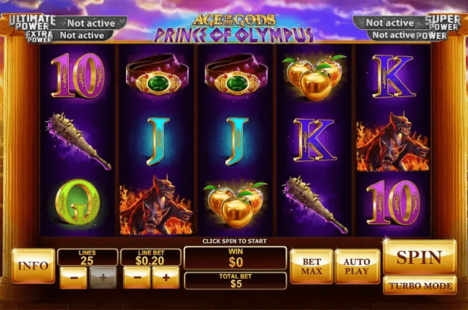 Age of the Gods Prince of Olympus von Playtech Slot DE