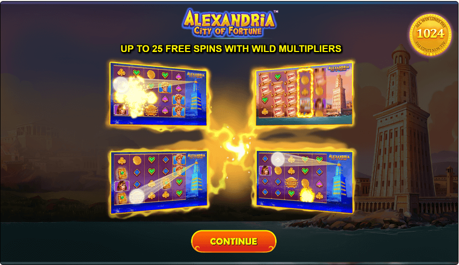  Alexandria City of Fortune Online Slot Game Reels