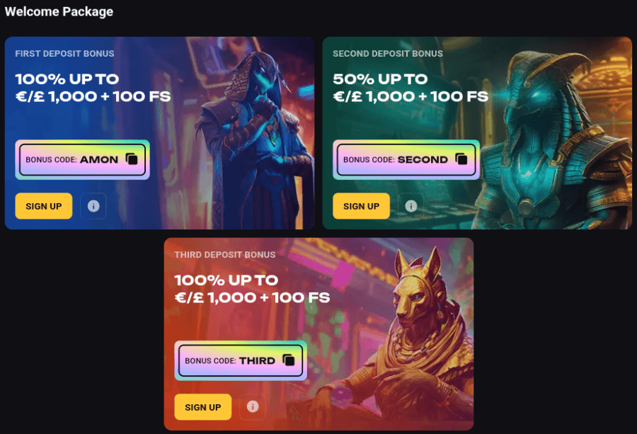 Amonbet Casino Welcome Pack