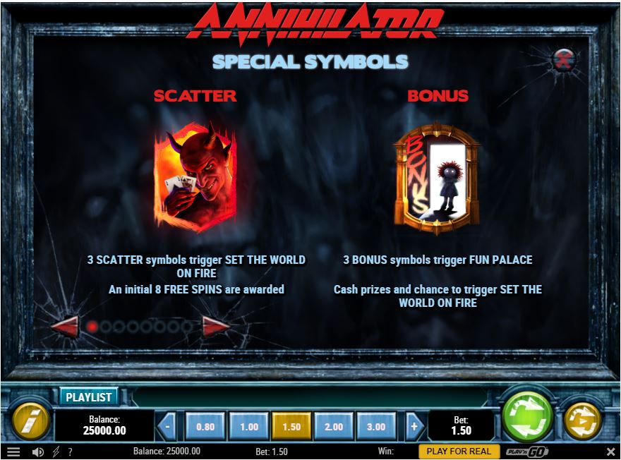 Annihilator Slot Game Special Symbols
