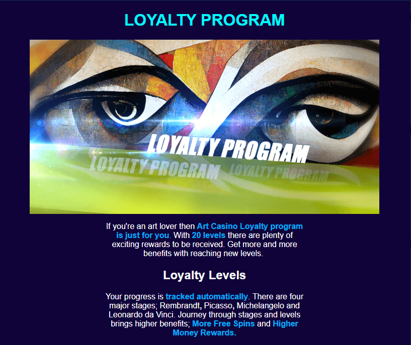artcasino loyalty program
