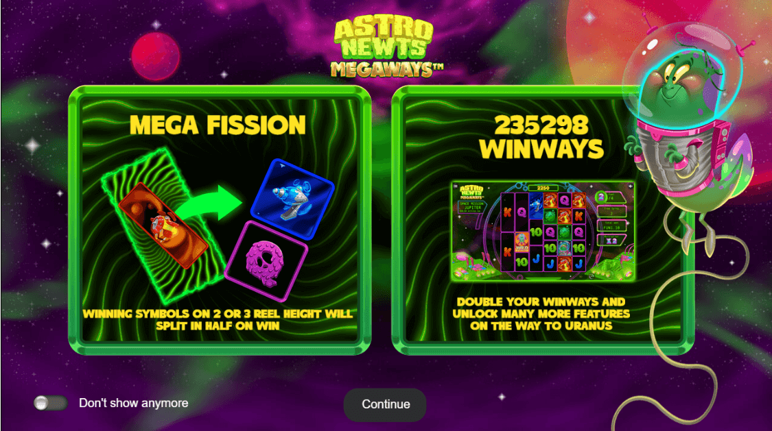 Astro Newts Online Slot Game Reels