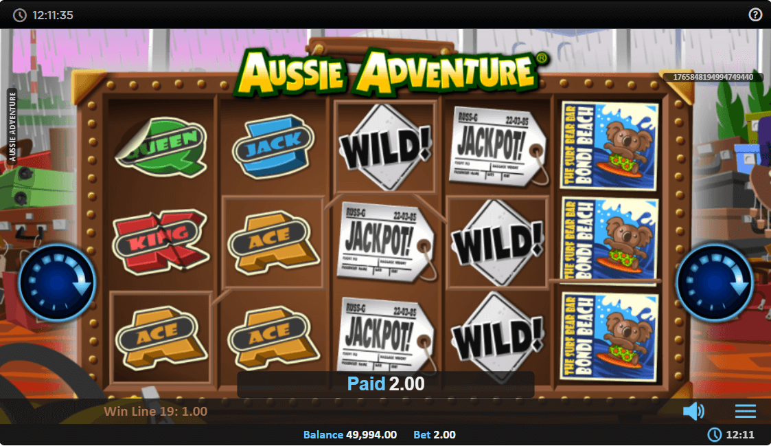 Aussie Adventure Online Slot Game Features
